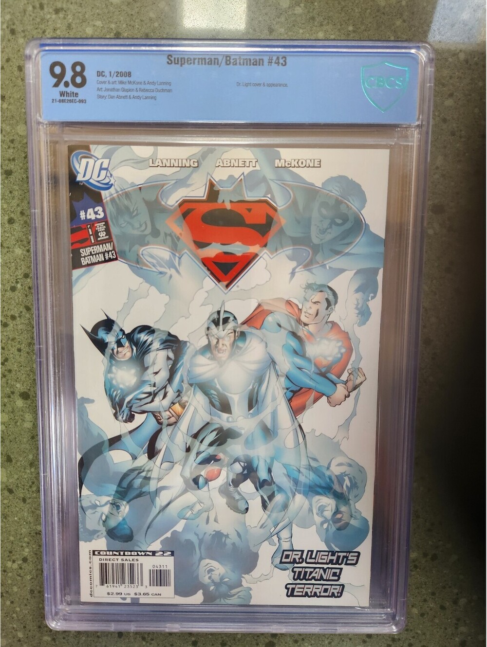 Superman/Batman #43 – CBCS 9.8 White – Dr. Light Cover – 2008 DC